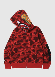 A BATHING APE: FULL SHARK ZIP HOODIE [RED] – socialstatuspgh780.com