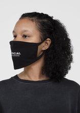 Load image into Gallery viewer, BESOCIAL: COTTON FACE MASK [BLACK]
