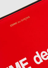 Load image into Gallery viewer, CDG: HUGE LOGO ZIP WALLET [RED]
