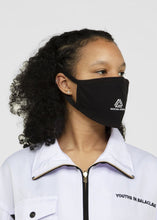 Load image into Gallery viewer, SOCIAL STATUS: COTTON FACE MASK [BLACK]
